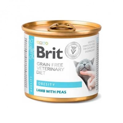 LATA BRIT VET CAT OBESITY LAMB PEA 200G1