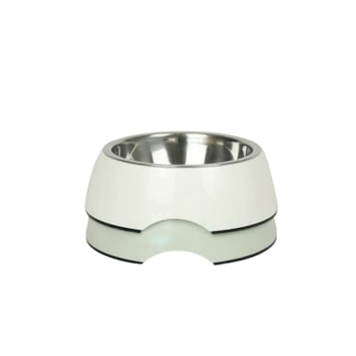 PLATO BRNX MELAMINA + INOX BLANCO M 17 CM