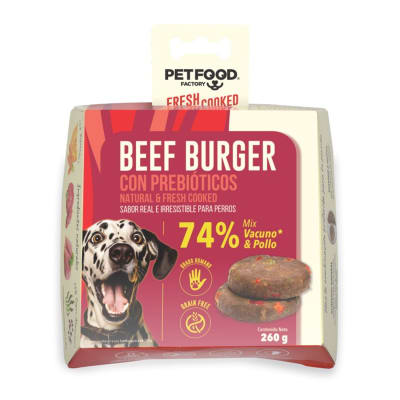 SNACK PETFOOD BEEF BURGER 260G