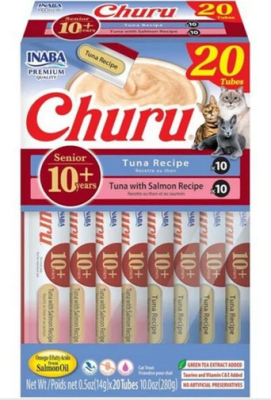 CHURU CAT SENIOR TUNA RICIPE Y TUNA WITH SALMON RICIPE 20 UNI.1