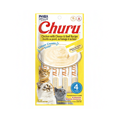 CHURU CAT CHICKEN WITH CHEESE Y BEEF RECIPE 56GR1