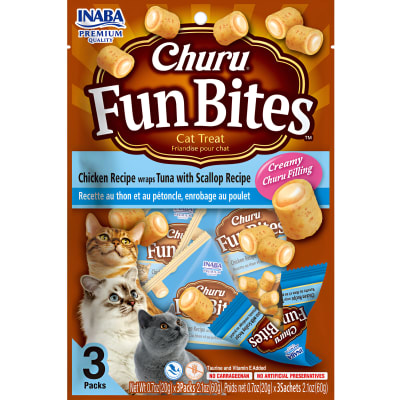 CHURU CAT FUN BITES CHICKEN TUNA SCALLOP 60 GRS