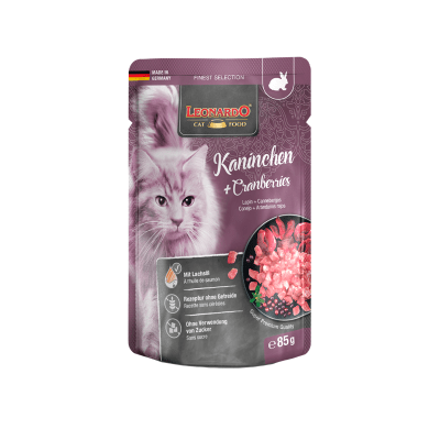 SACHET LEONARDO CONEJO Y ARANDANOS 85 GR