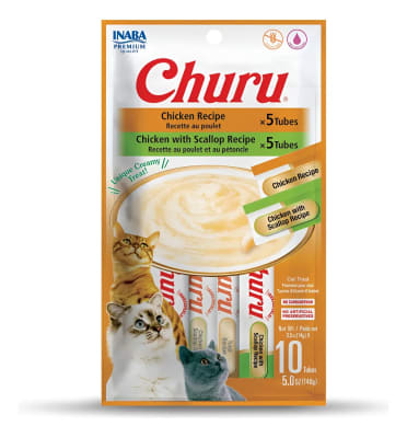 CHURU CAT CHICKEN RICIPE Y CHICKEN WITH SCALLOP RICIPE 10 UNI.