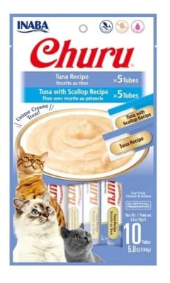 CHURU CAT TUNA RICIPE Y TUNA WITH SCALLOP RICIPE 10 UNI.