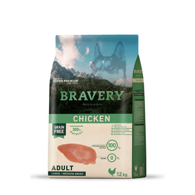 BRAVERY DOG CHICKEN ADULT 4KG/12KG