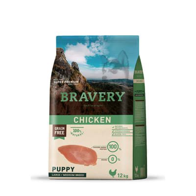 BRAVERY DOG CHICKEN PUPPY 4KG/12KG