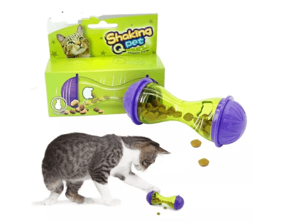 JUGUETE DISPENSADOR PEQUEÑO VERDE GATO MUNDO MASCOTA1