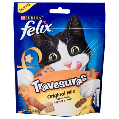 SNACK CAT PURINA FELIX TRAVESURA ORIGINAL MIX 60G