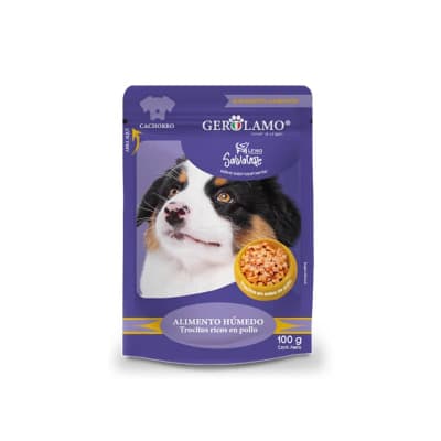 SACHET GEROLAMO DOG CACHORRO SALSA POLLO 100G