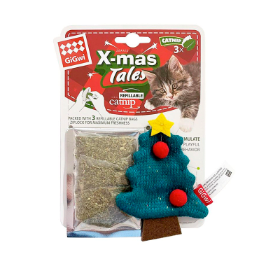 JUGUETE GIGWI CAT XMAS TALES ARBOL NAVIDEÑO CATNIP1