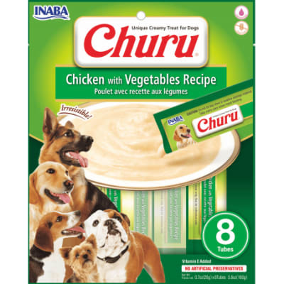 CHURU DOG CHICKEN WITH VEGETABLES RICIPE 20GRS 8 UNI1