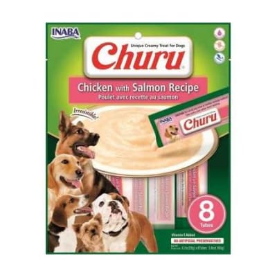 CHURU DOG CHICKEN WITH SALMON RICIPE 20GRS 8 UNI1
