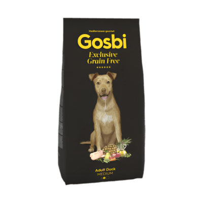 GOSBI DOG EXCLUSIVE GRAIN FREE ADULT DUCK MEDIUM 12KG
