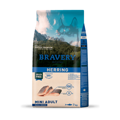 BRAVERY DOG MINI HERRING ADULT 2KG/7KG