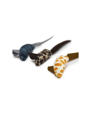 JUGUETE HEY CAT RATONES ANIMAL PRINT PACK 3 UNIDADES