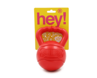 JUGUETE HEY DOG PESA DE GOMA ROJO