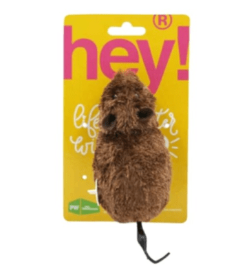 JUGUETE HEY CAT RATON A CUERDA 15X7CM