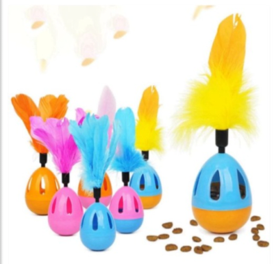 JUGUETE PORFIADO CON PLUMA Y CASCABEL WONDER CAT1