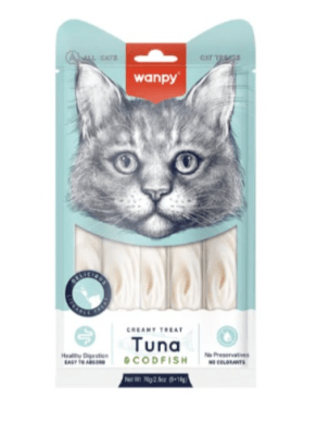 WANPY CAT CREAMY TUNA CODFISH 70GR