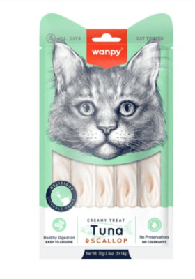 WANPY CAT CREAMY TUNA SCALLOP 70GR1