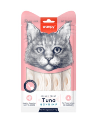 WANPY CAT CREAMY TUNA SHRIMP 70GR