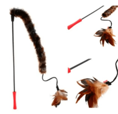 JUGUETE GIGWI VARILLA FEATHER TEASER COLA DE FELPA