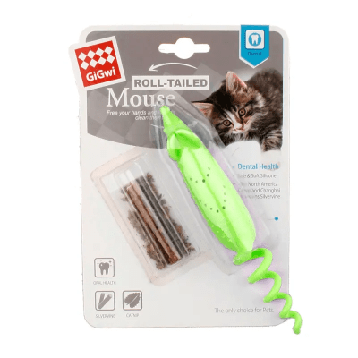 JUGUETE MOUSE ROLL-TAILED GREEN1