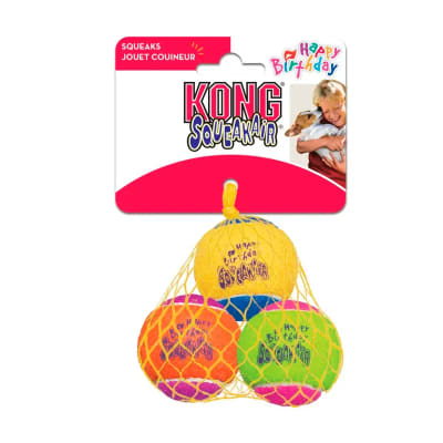 KONG SQUEAKAIR HAPPY BIRTHDAY BALL AIR 3X1