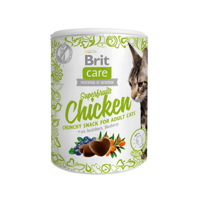 SNACK BRIT CARE CAT SUPERFRUITS CHICKEN 100GR