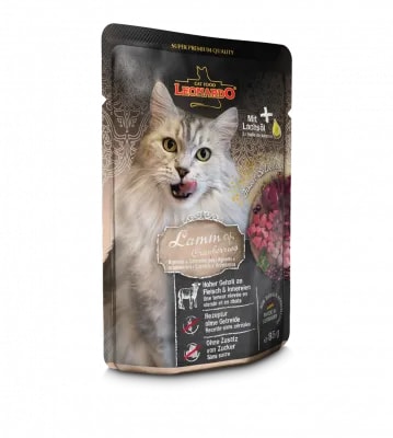 SACHET LEONARDO CAT CORDERO Y ARANDANO 85GR