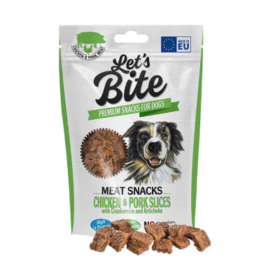 SNACK BRIT LETS BITE MEAT CHICKEN PORK SLICES 80G