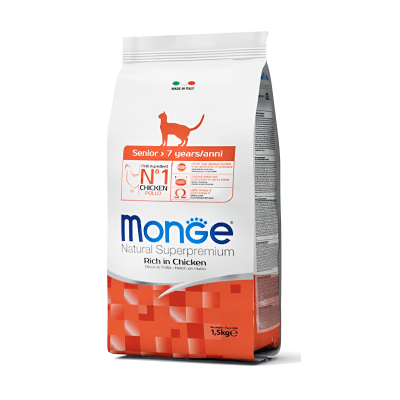 MONGE CAT SENIOR CHICKEN 1,5KG