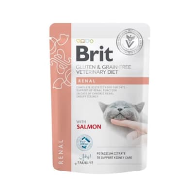 SACHET BRIT VET CAT RENAL SALMON 85 Gr1