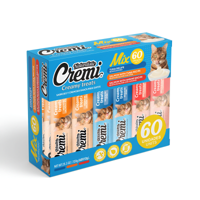 NATURALISTIC CAT CREMI TUNA SALMON MIX 60UNI