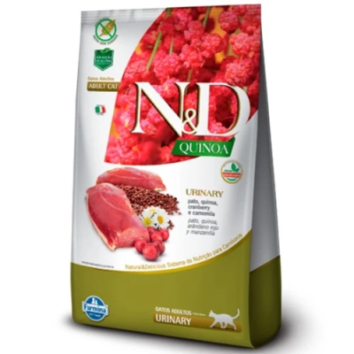 N&D CAT QUINOA URINARY PATO ARANDANO MANZANILLA 1,5 KG