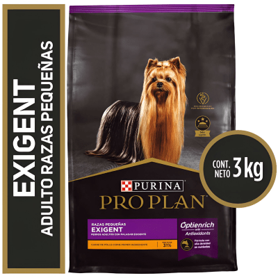 PRO PLAN DOG EXIGENT RAZAS PEQUEÑAS 3KG