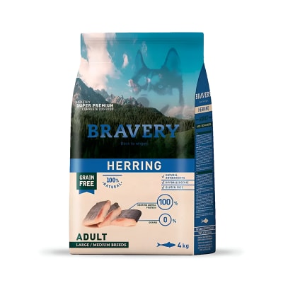 BRAVERY DOG HERRING SENIOR 4KG