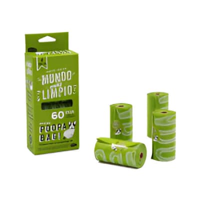 POOPA BAG PACK 4 ROLLOS DE 15 BOLSAS PARA EXCREMENTO