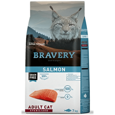 BRAVERY CAT SALMON ADULT STERILIZED 2 Y 7KG