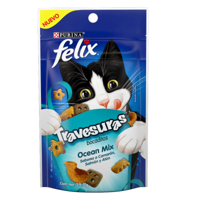 SNACK CAT FELIX TRAVESURA OCEAN MIX 60G