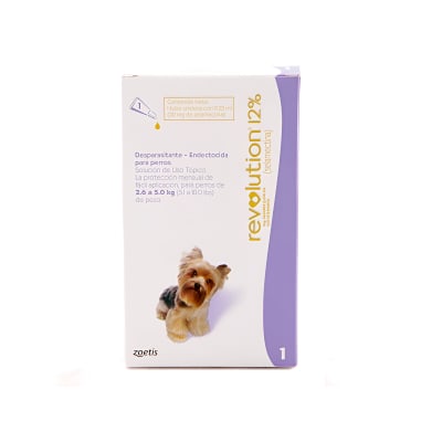 REVOLUTION PERRO 2,5 -5 KG 12% 0,25ML1