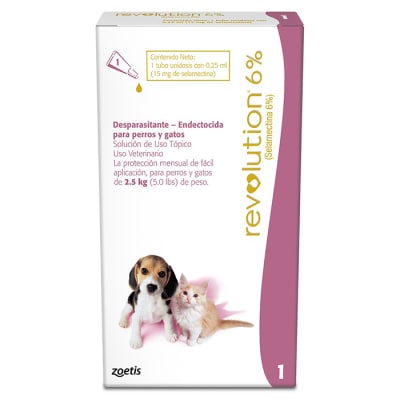 REVOLUTION 6% PERRO Y GATO HASTA 2,5KG
