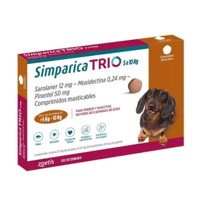 SIMPARICA TRIO 5-10 KG 1 y 3 comp