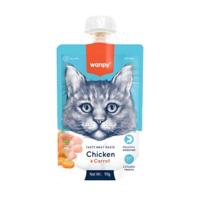 WANPY CAT TASTY MEAT PASTE CHICKEN CARROT 90G1