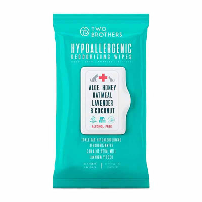 TOALLITAS TWO BROTHERS HYPOALLERGENIC 20X30 40TOALLAS1