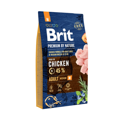 BRIT PREMIUM BY NATURE ADULT M 3 Y 15KG