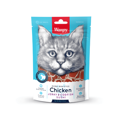 SNACK WANPY CAT SOFT CHICKEN SUSHI 80G1