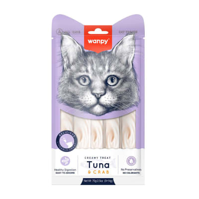 WANPY CAT CREAMY TUNA CRAB 70GR
