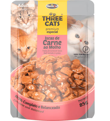 SACHET THREE CAT ORIGINAL ADULT CARNE 85GR1